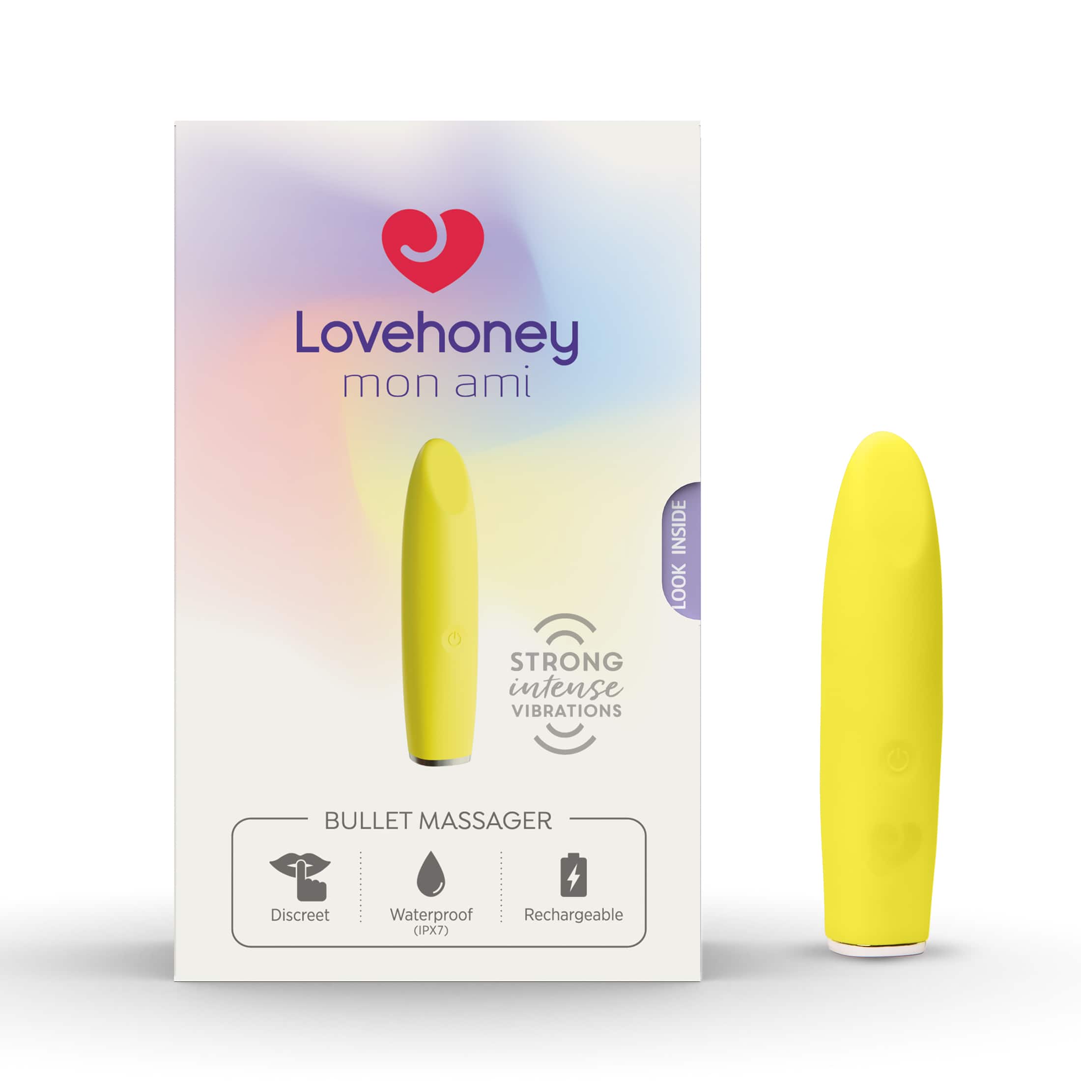 Front Zoom. Lovehoney Mon Ami - Lovehoney mon amí Bullet Massager - Lemon Sorbet.