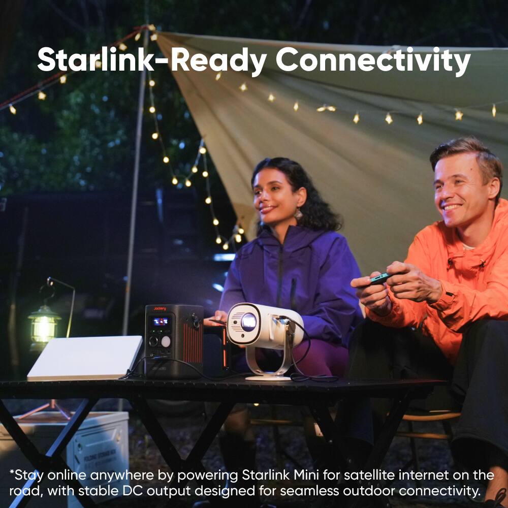Starlink-Ready Connectivity

*Stay online anywhere by powering Starlink Mini for satellite internet on the road, with stable DC output designed for seamless outdoor connectivity.