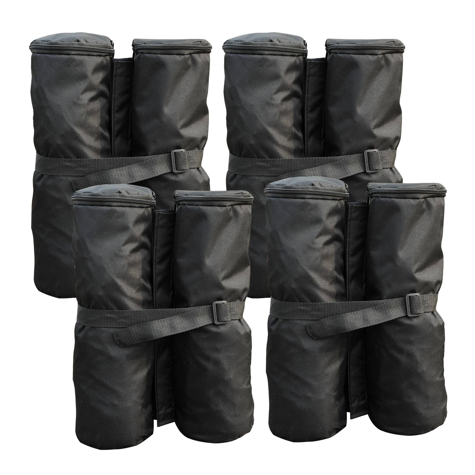 Front. Outsunny - 33lbs Canopy Weights Bags for Stability, Sandbag Anchor for Gazebo, Pop Up Tent Canopy, Canopies - Black.