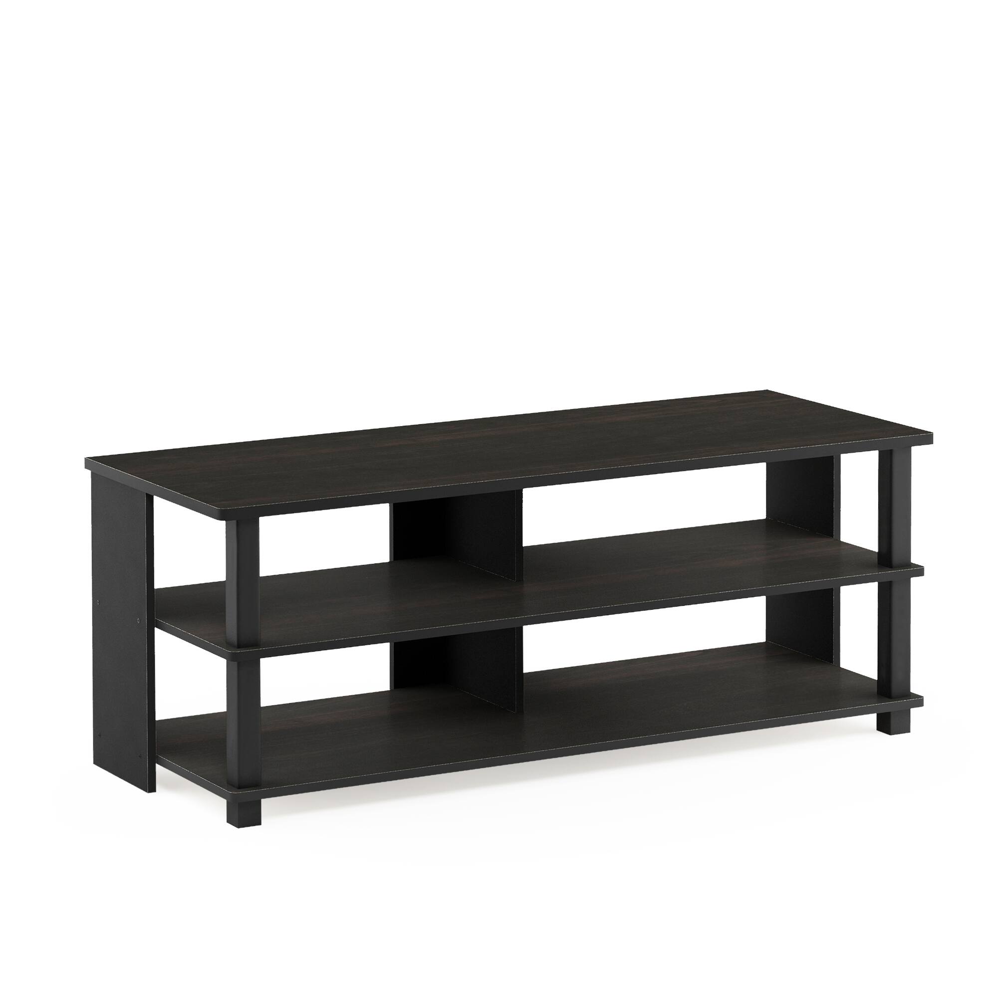 Front. Furinno - Sully 3-Tier TV Stand for TV up to 48 - Espresso/Black.