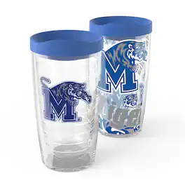 Tervis - Memphis Tigers 2-Pack 16oz. Competitor & Emblem Tumbler Set - Multicolor