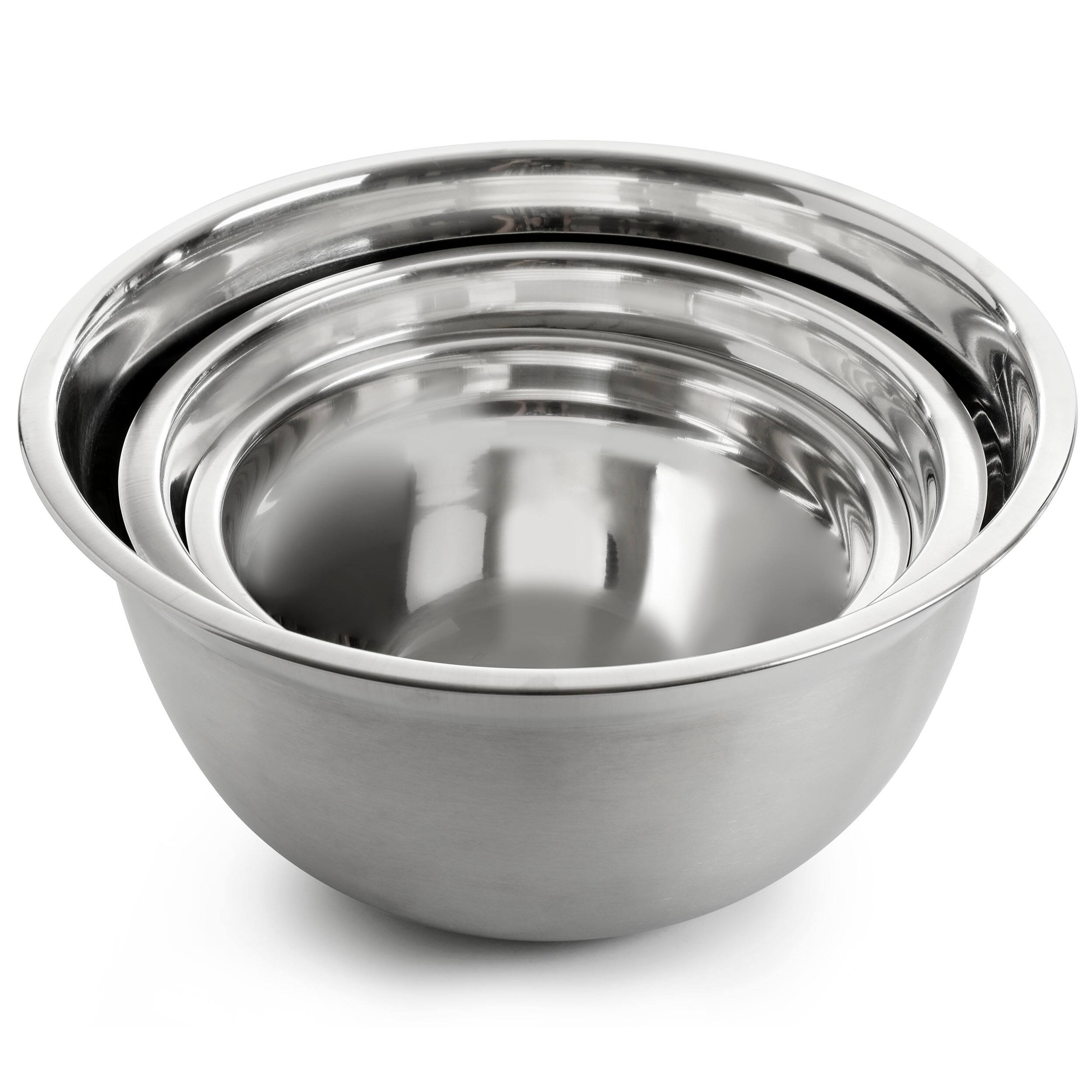Alt View 2. Oster - Oster Rosamond 3 Piece Stainless Steel Mixing Bowl Set in Silver - Silver.