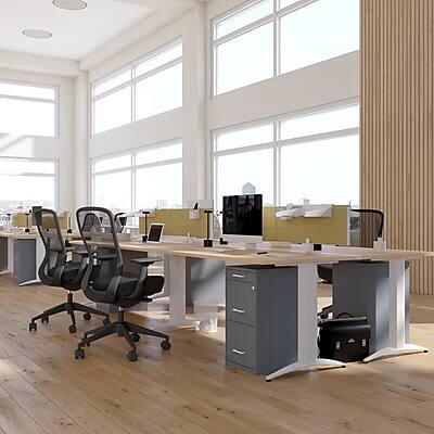 Alt View 8. Staples - 3-Drawer Vertical File Cabinet, Letter Size, Lockable, 26.8"H x 14.3"W x 18.9"D, Charcoal (ST52154-CC) - Charcoal.