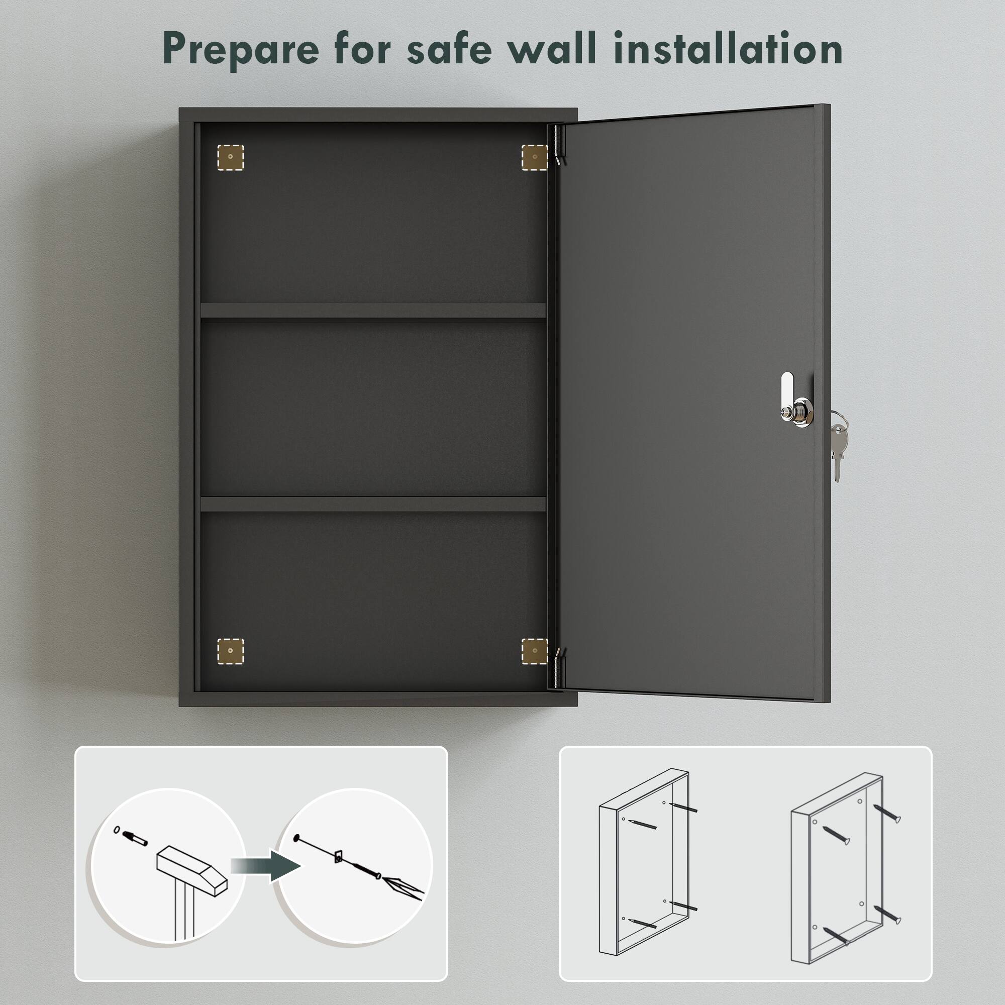 Prepare for safe wall installation

1.