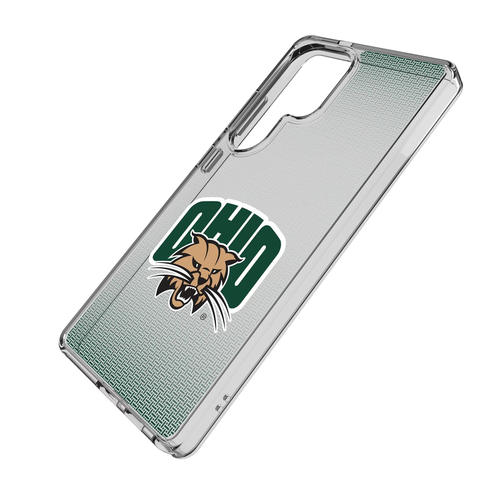 Alt View 1. Keyscaper - Ohio Bobcats Linen Logo Galaxy Clear Case - S24 Ultra - Multicolor.