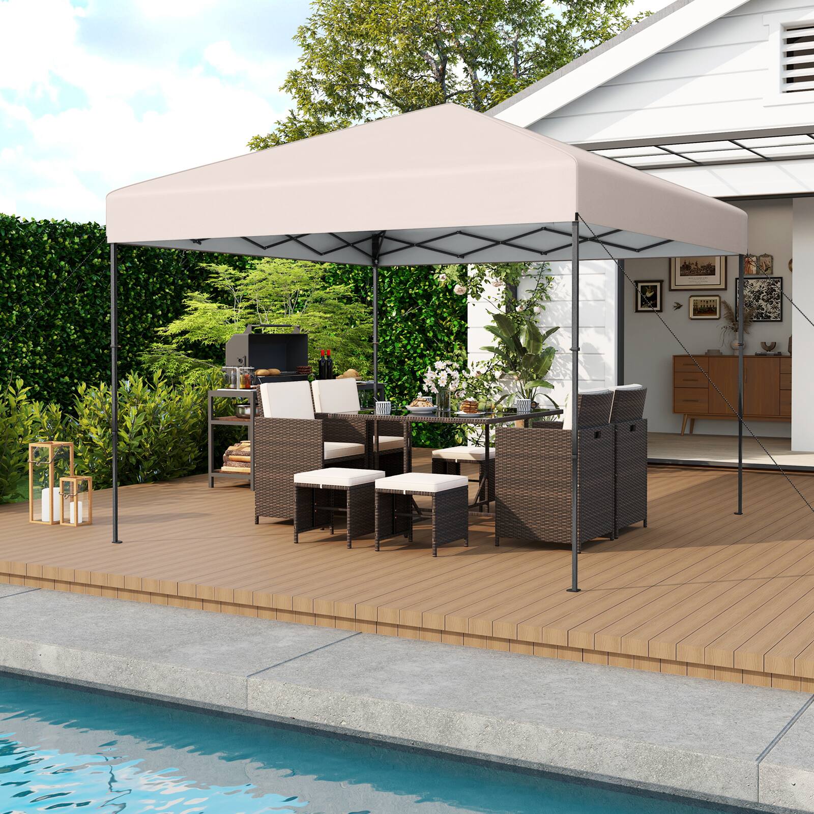 Alt View 9. Gymax - Gymax 10 X 10 FT Pop up Canopy Tent w/ Portable Carrying Bag 8 Stakes 4 Wind Ropes Yellow - Yellow.