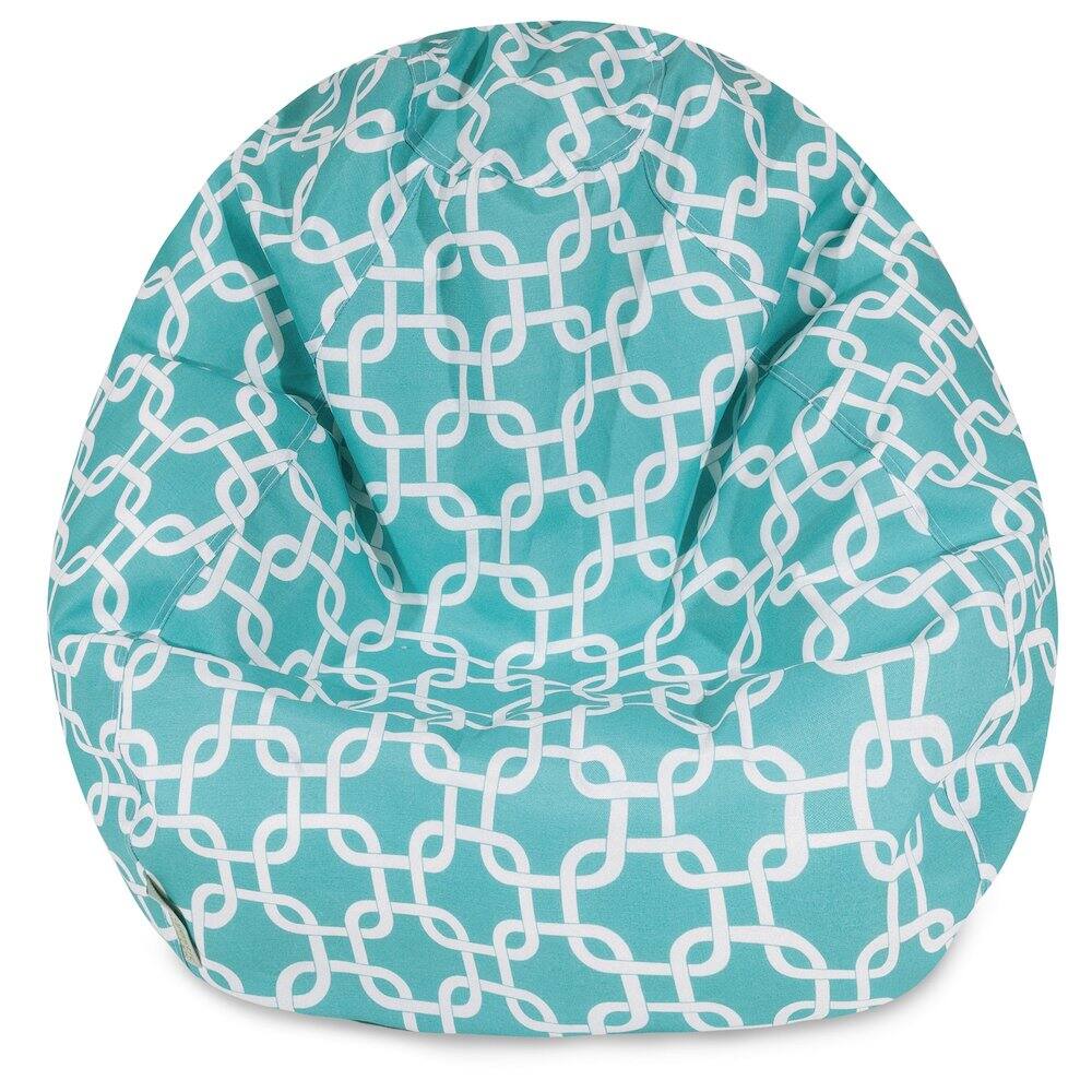 Front. Majestic Home - Large Bean Bag Links Teal - Blue.