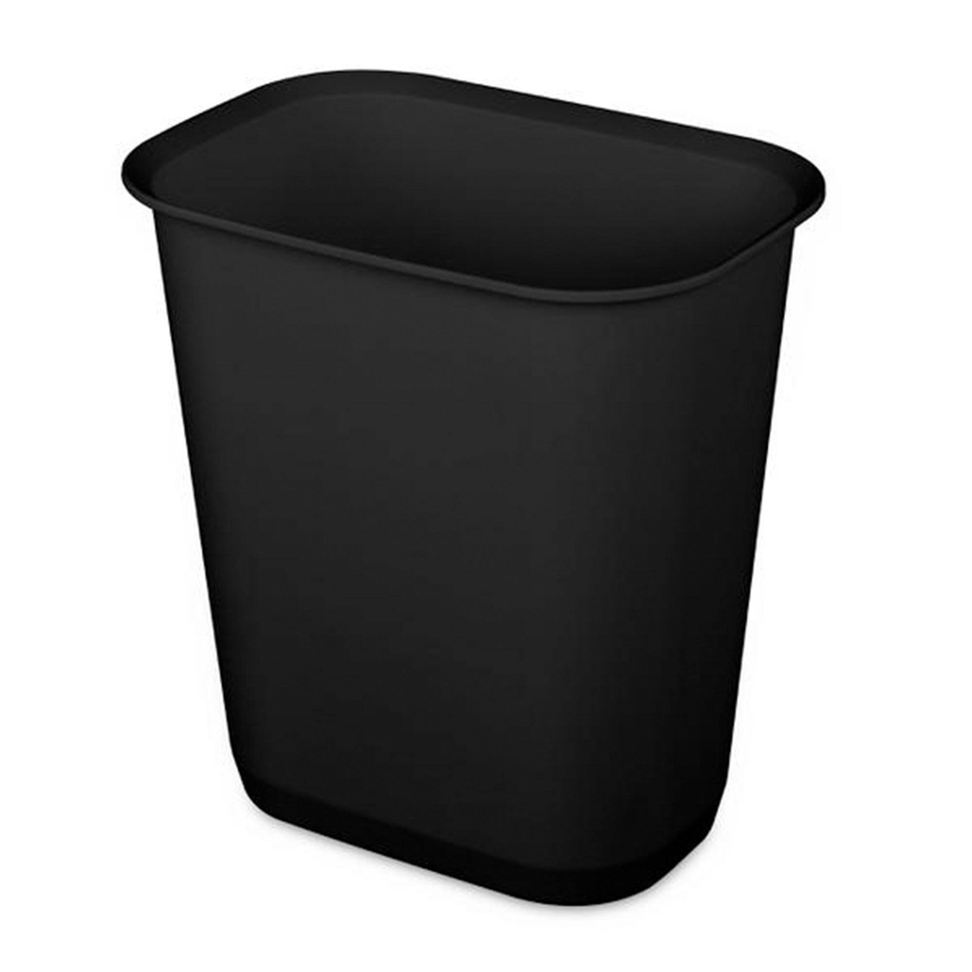 Alt View 1. Sterilite - Sterilite 3 Gallon Rectangular Wastebasket Small Home Trash Bin, 8 Pack, Black - Black.