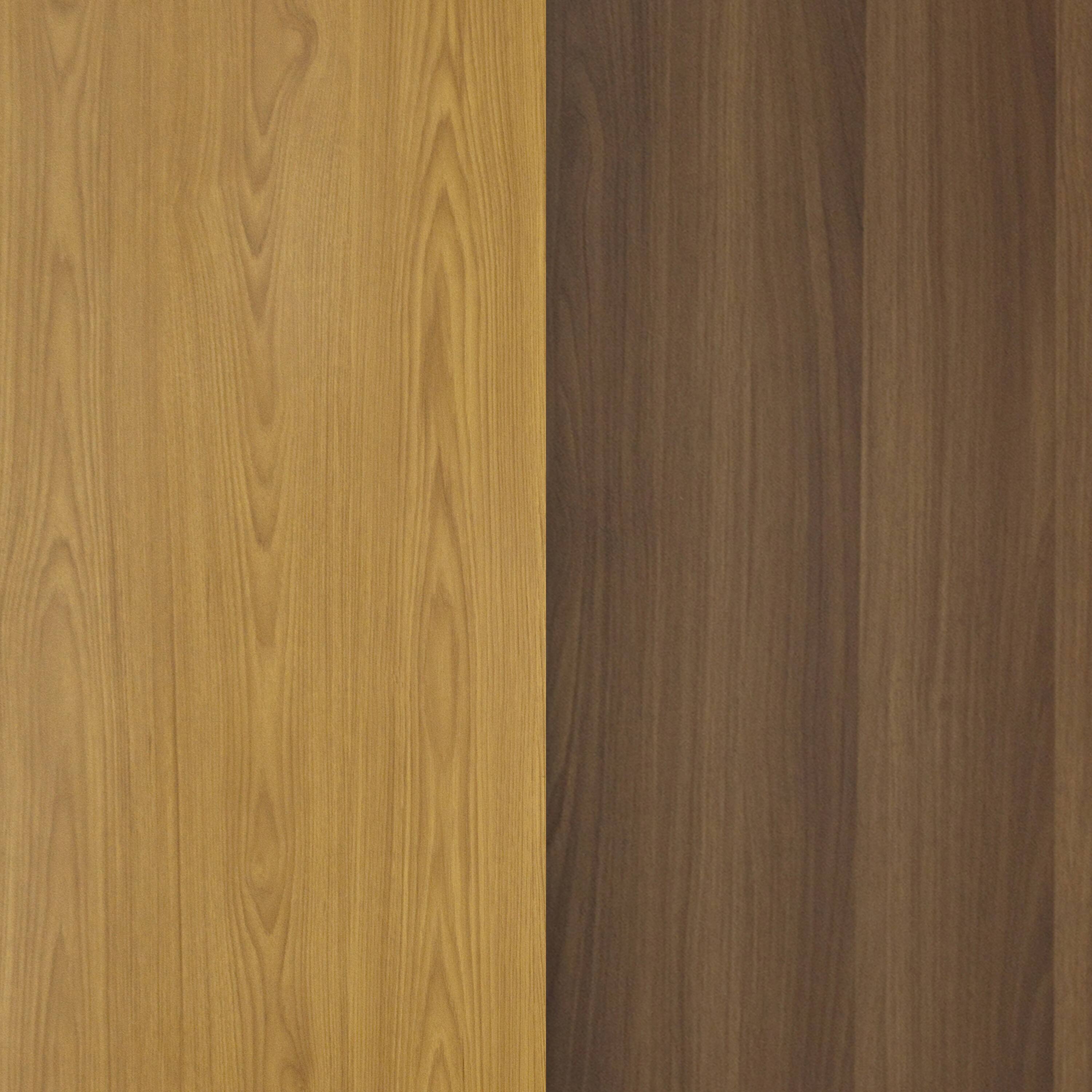 Alt View 2. Emma + Oliver - 42" Square Table Top with Reversible Laminate Top - Natural/Walnut.
