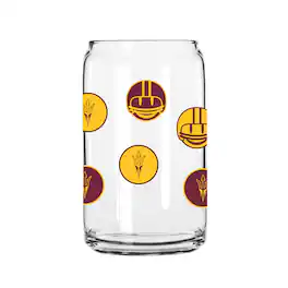 Logo Brands - Arizona State Sun Devils 16oz. Smiley Can Glass - Multicolor