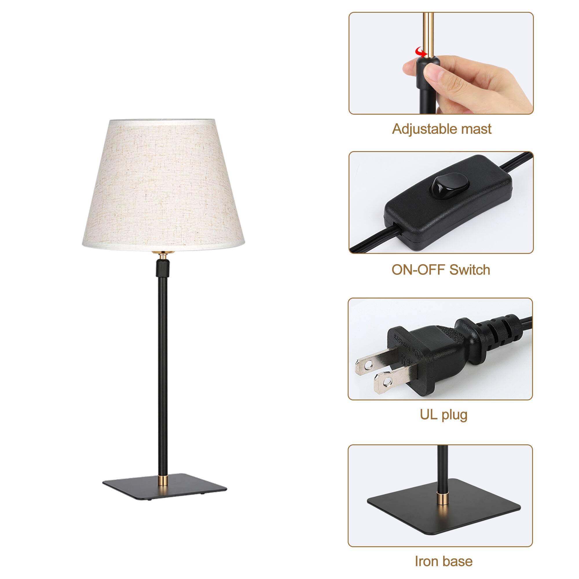 Adjustable mast  
ON-OFF Switch  
UL plug  
Iron base