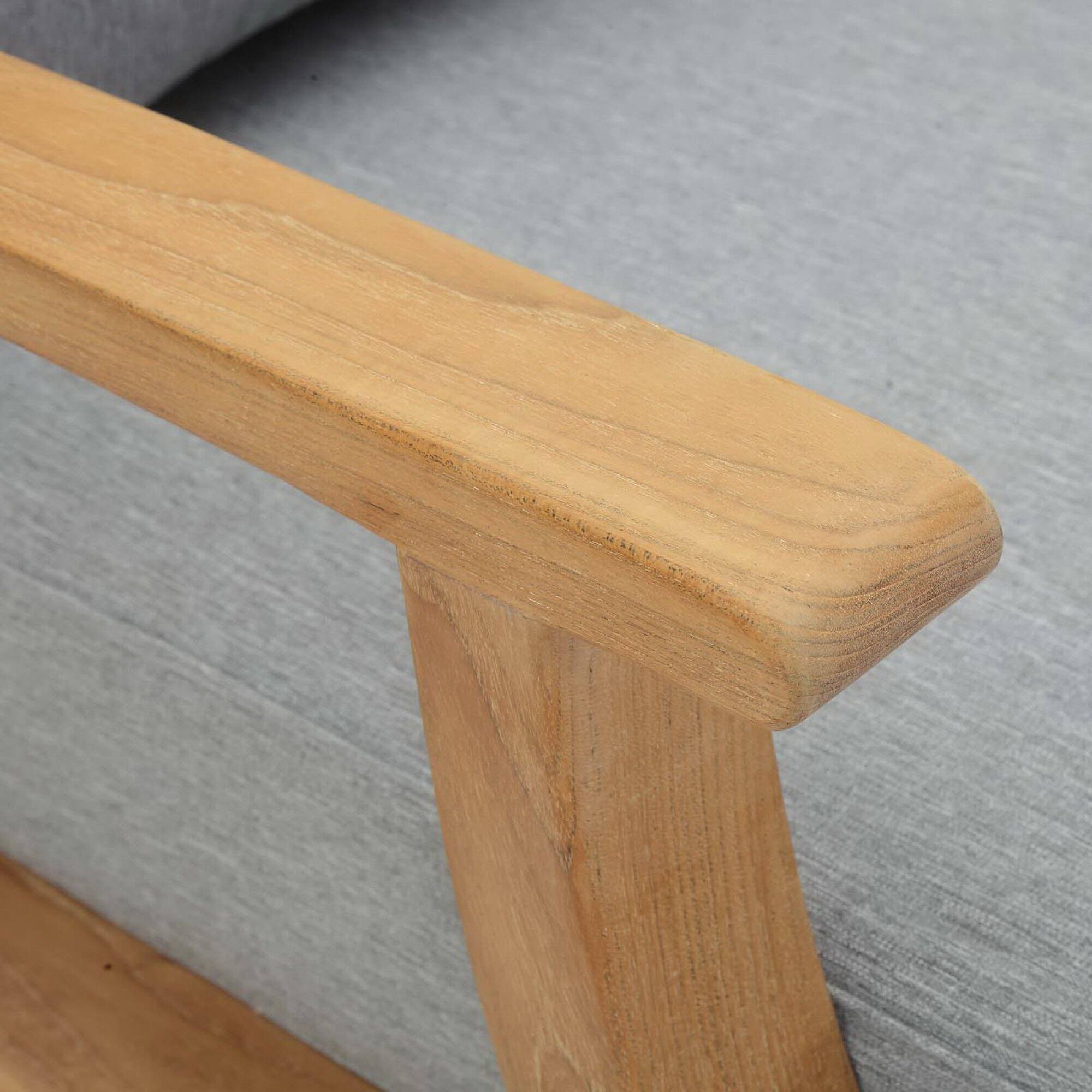 Back. Modway - Marina Outdoor Patio Teak Armchair by Modway - Natural Gray.