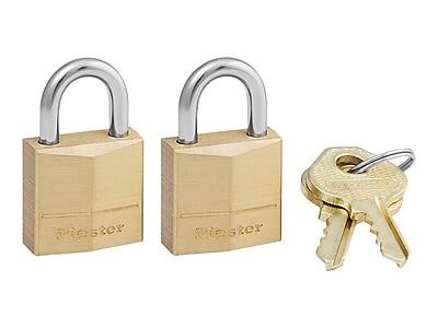 Master Lock - Key Padlock, 2/Pack (120T) - Brass