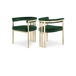 Meridian Furniture - Marcello Velvet Dining Chair, Set of 2 - Green