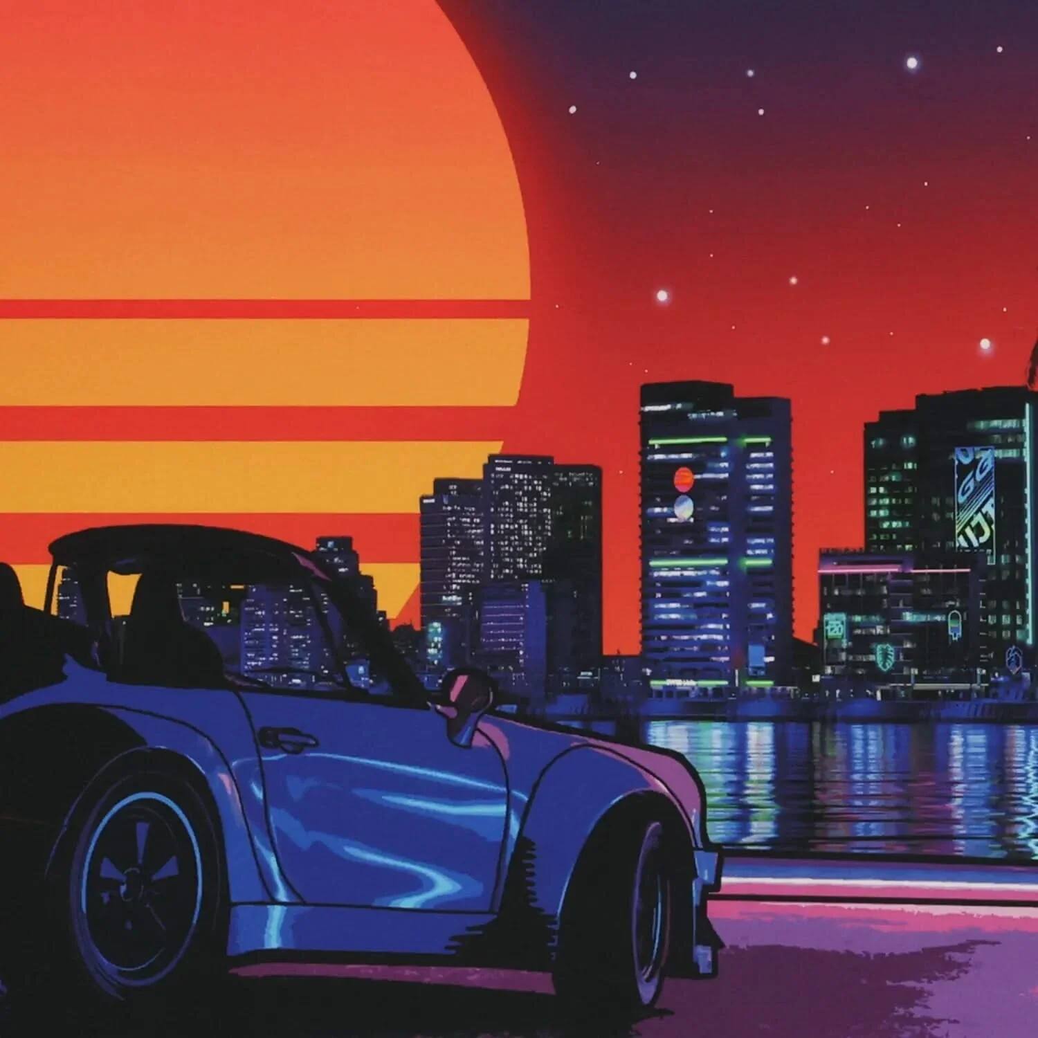 Back. MAINGEAR - "Night Drive" Mouse Mat - multicolored.