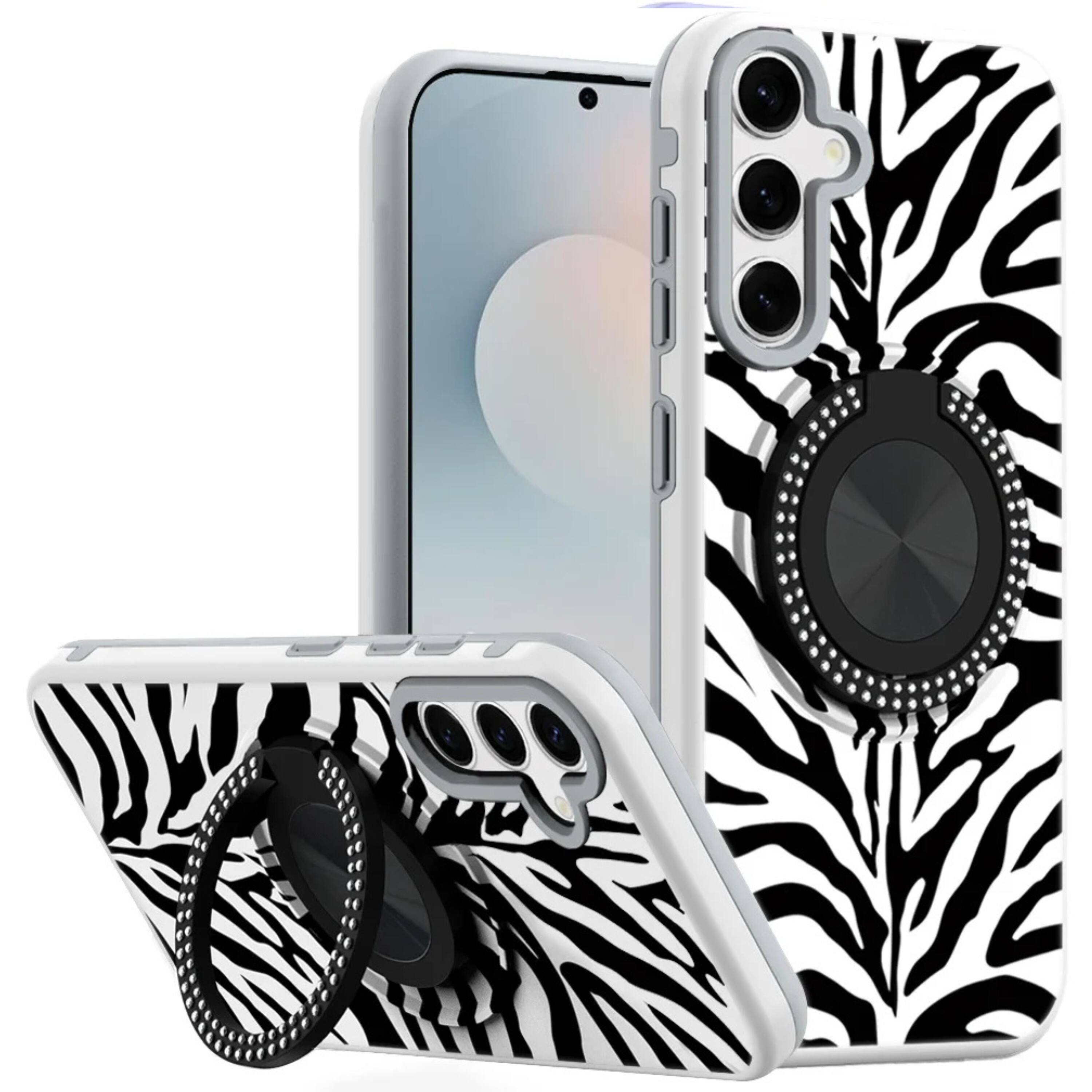 Kitcheniva 360 Rotating Stand Case With Tempered Glass For Samsung S25 ...