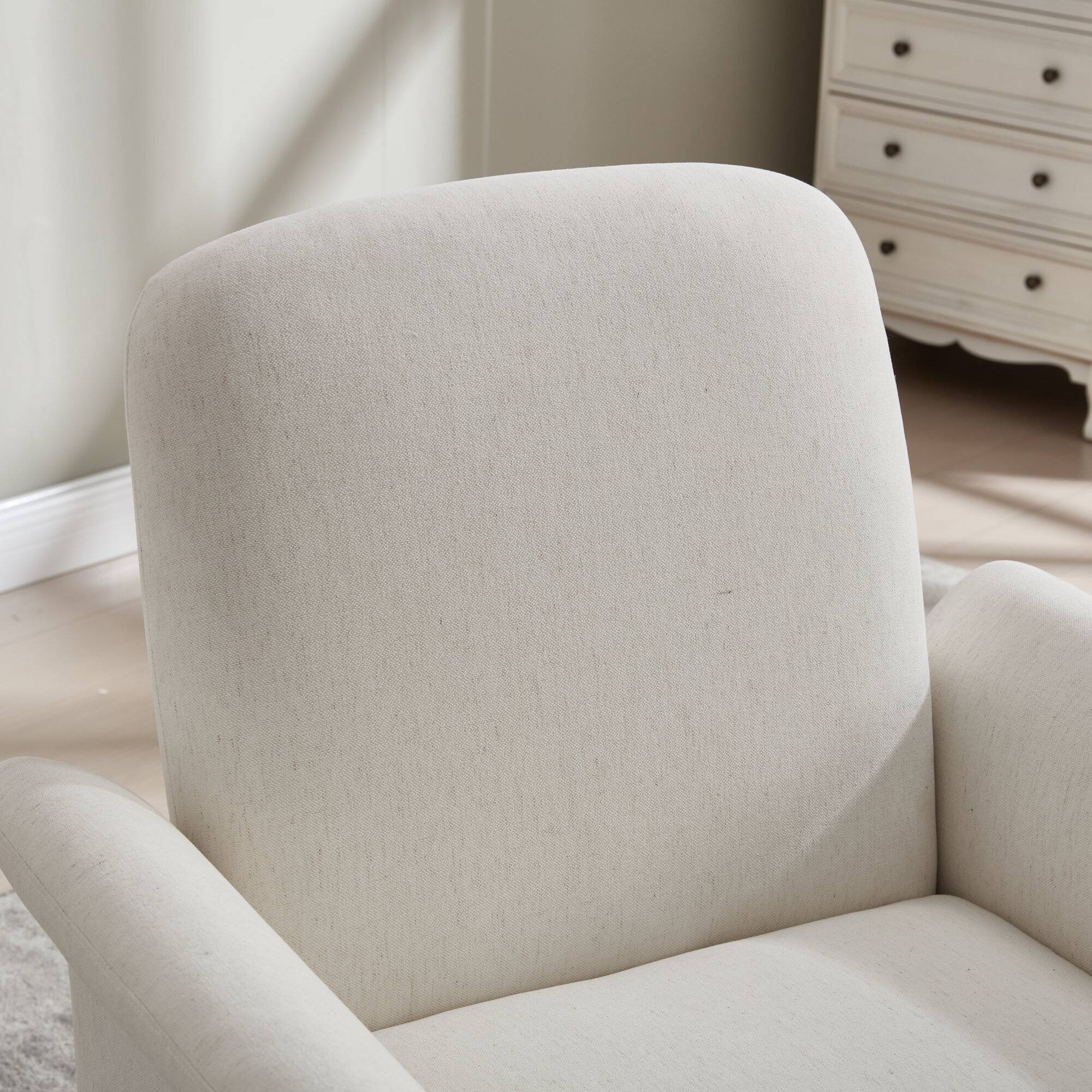 Alt View 8. GOODSILO - Modern Swivel Accent Barrel Chair with Solid Wood Base for Living Room Bedroom or Reading Nook - Cream.