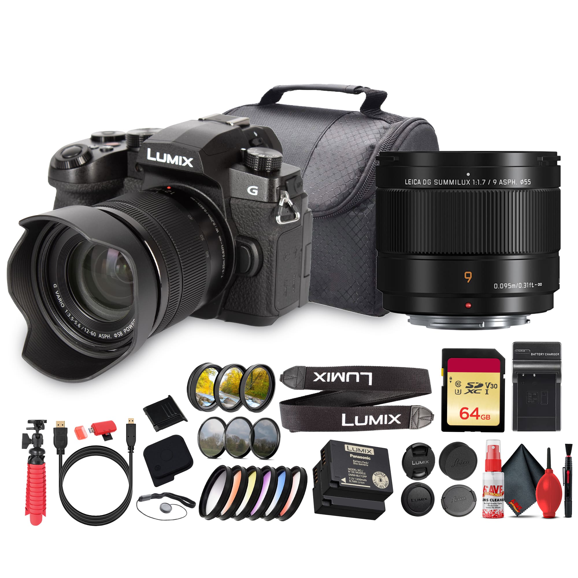Panasonic - Lumix G97 Camera + 12–60mm Lens | 20MP, 4K, Stabilized Kit - Bundle