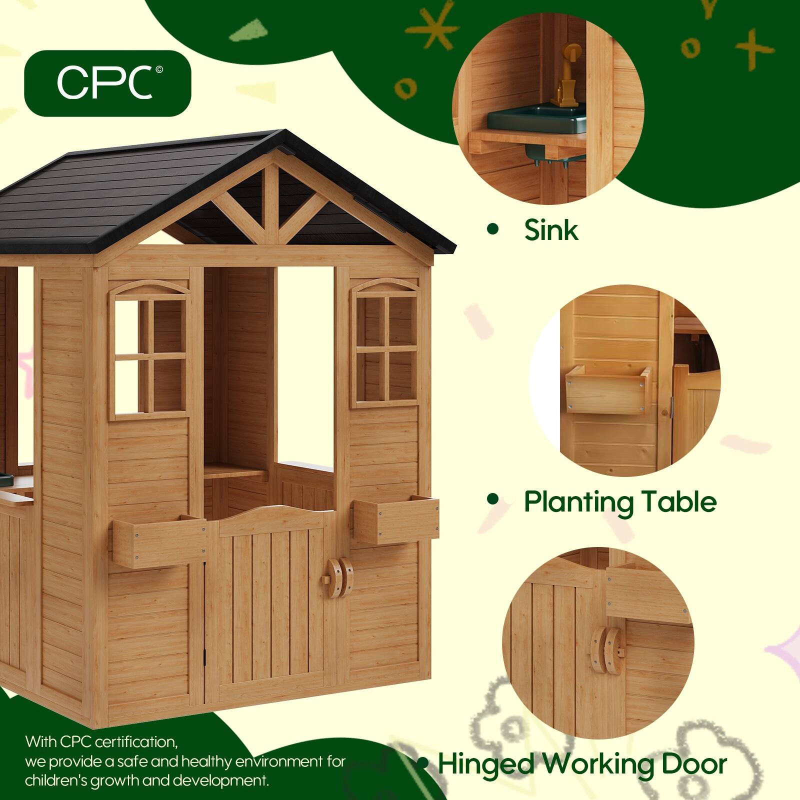CPC®

- Sink
- Planting Table
- Hinged Working Door

With CPC certification, we provide a safe and healthy environment for children's growth and development.