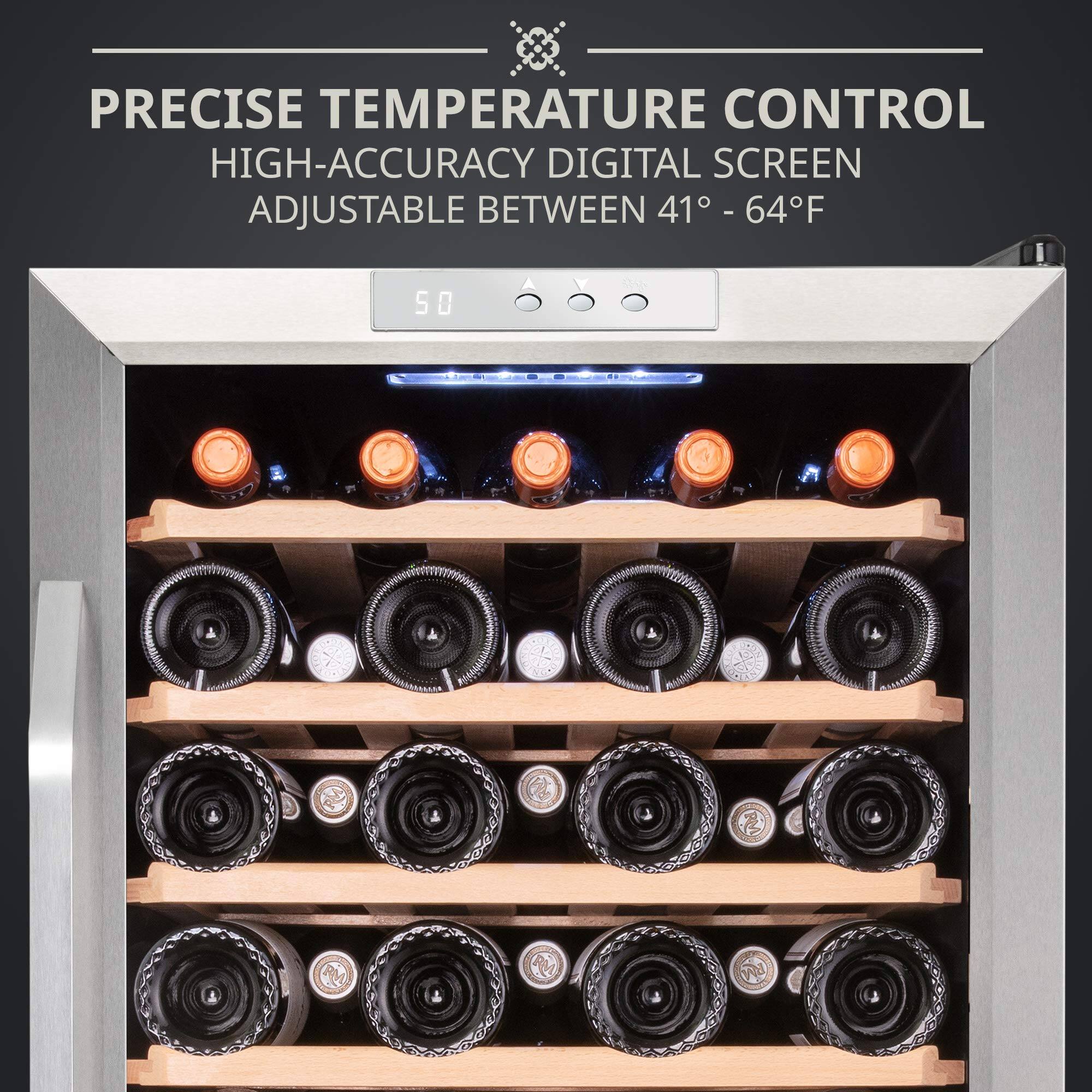 PRECISE TEMPERATURE CONTROL  
HIGH-ACCURACY DIGITAL SCREEN  
ADJUSTABLE BETWEEN 41° - 64°F