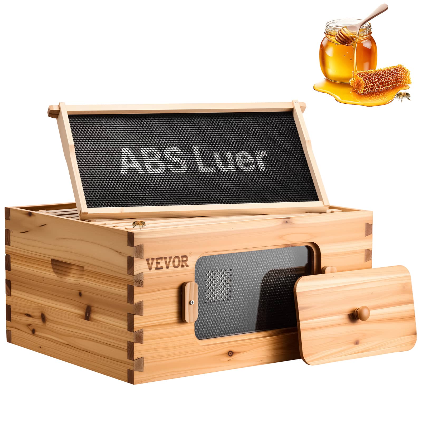 VEVOR - Bee Hive Deep Box Starter Kit, 100% Beeswax Coated Natural Fir Wood, Langstroth Beehive Kit with 10 Frames - Wood color price history on PriceWatchPro