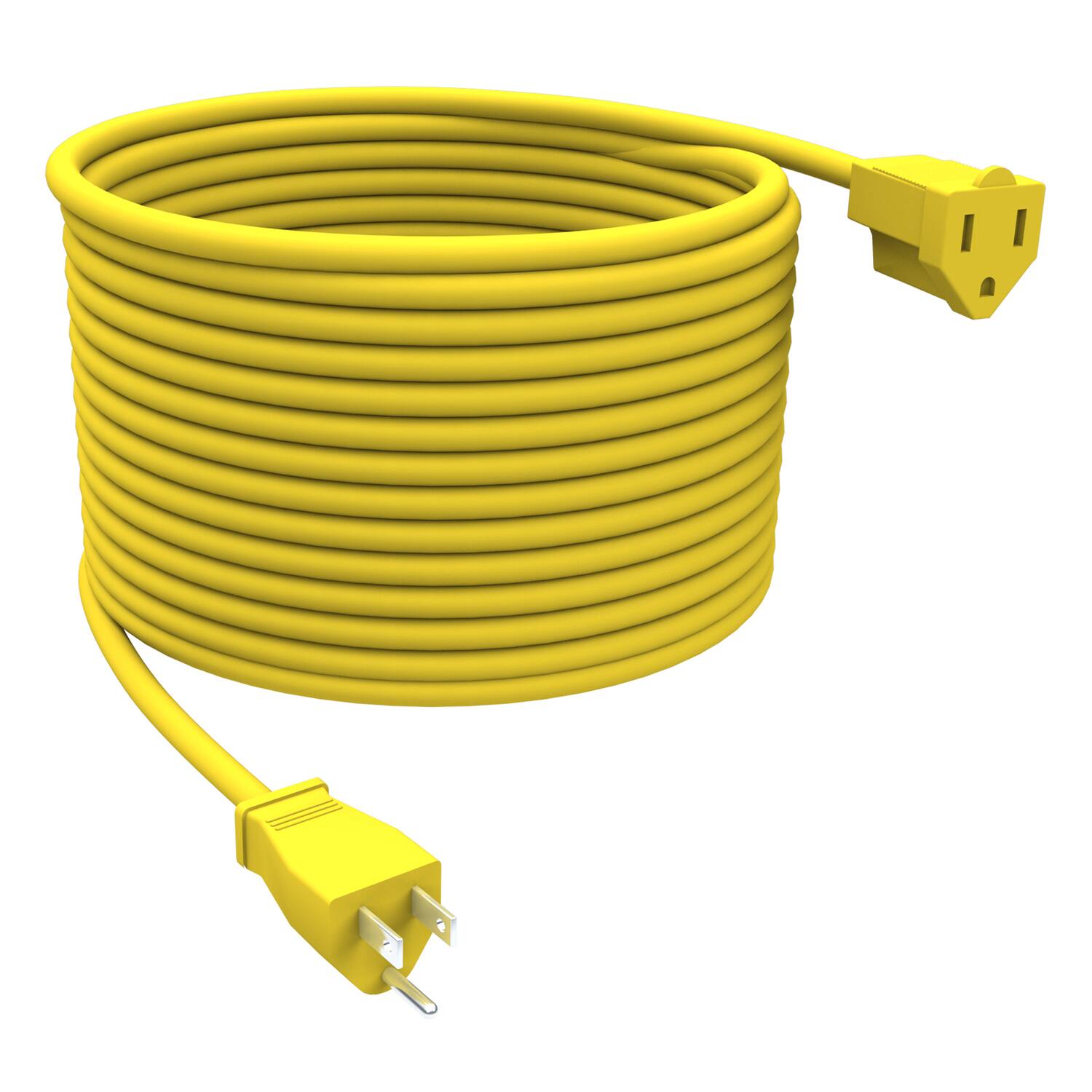 Front. Stanley - Stanley 33997 Powercord 100 Grounded Outdoor Extension Cord, 100 Ft., Yellow, 33997 - yellow.