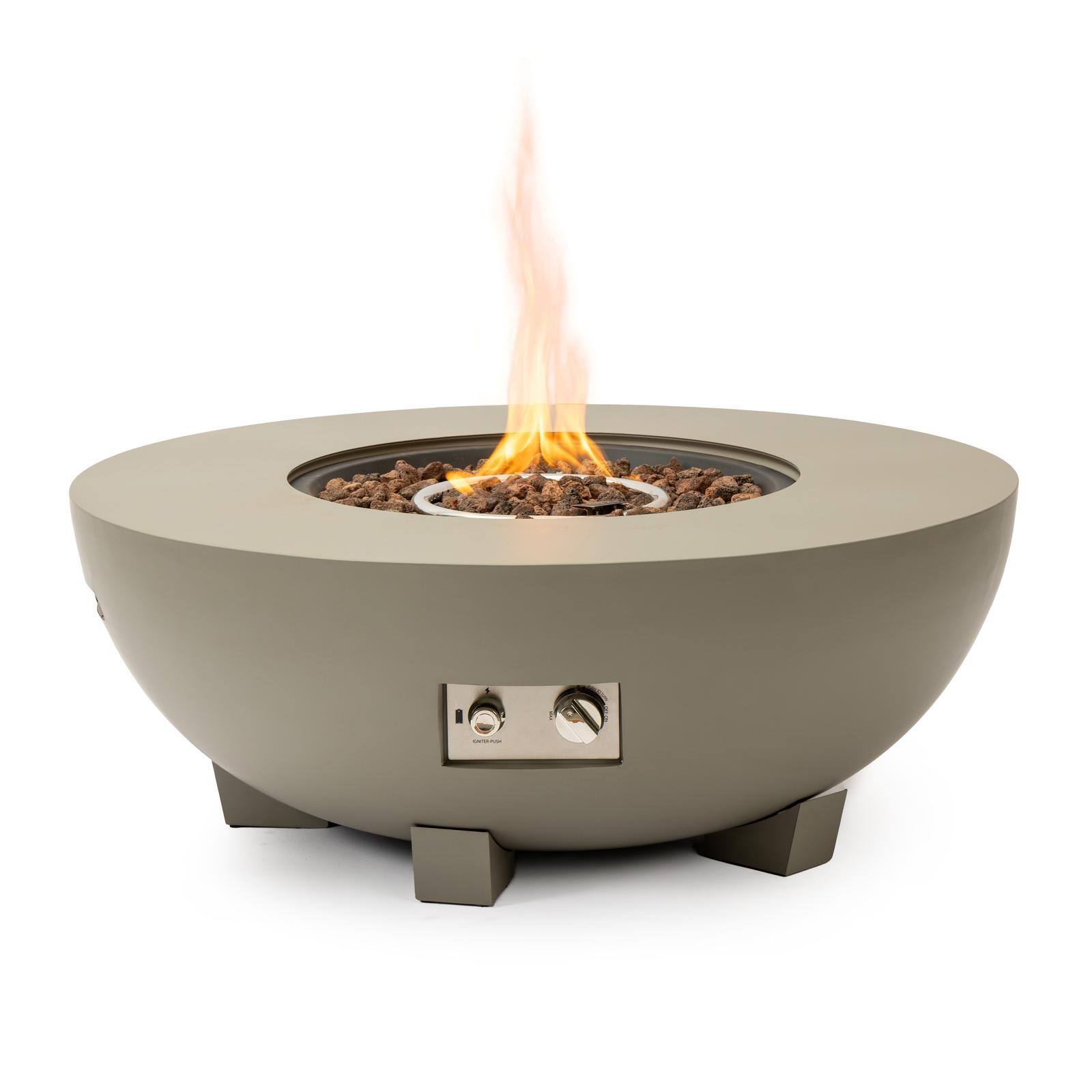 Alt View 1. Spaco - 36" Round Propane Fire Pit Table, Safe Push-Button Ignition with Multi-Purpose Metal Cover - Grey.