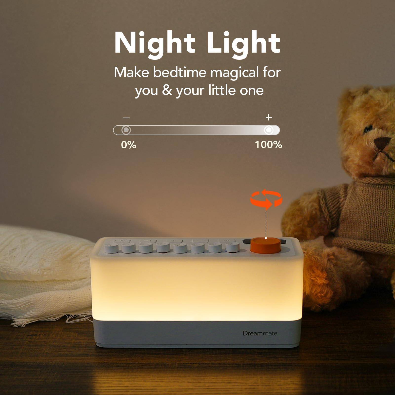 Night Light  
Make bedtime magical for you & your little one  

0% 100%  

Dreammate