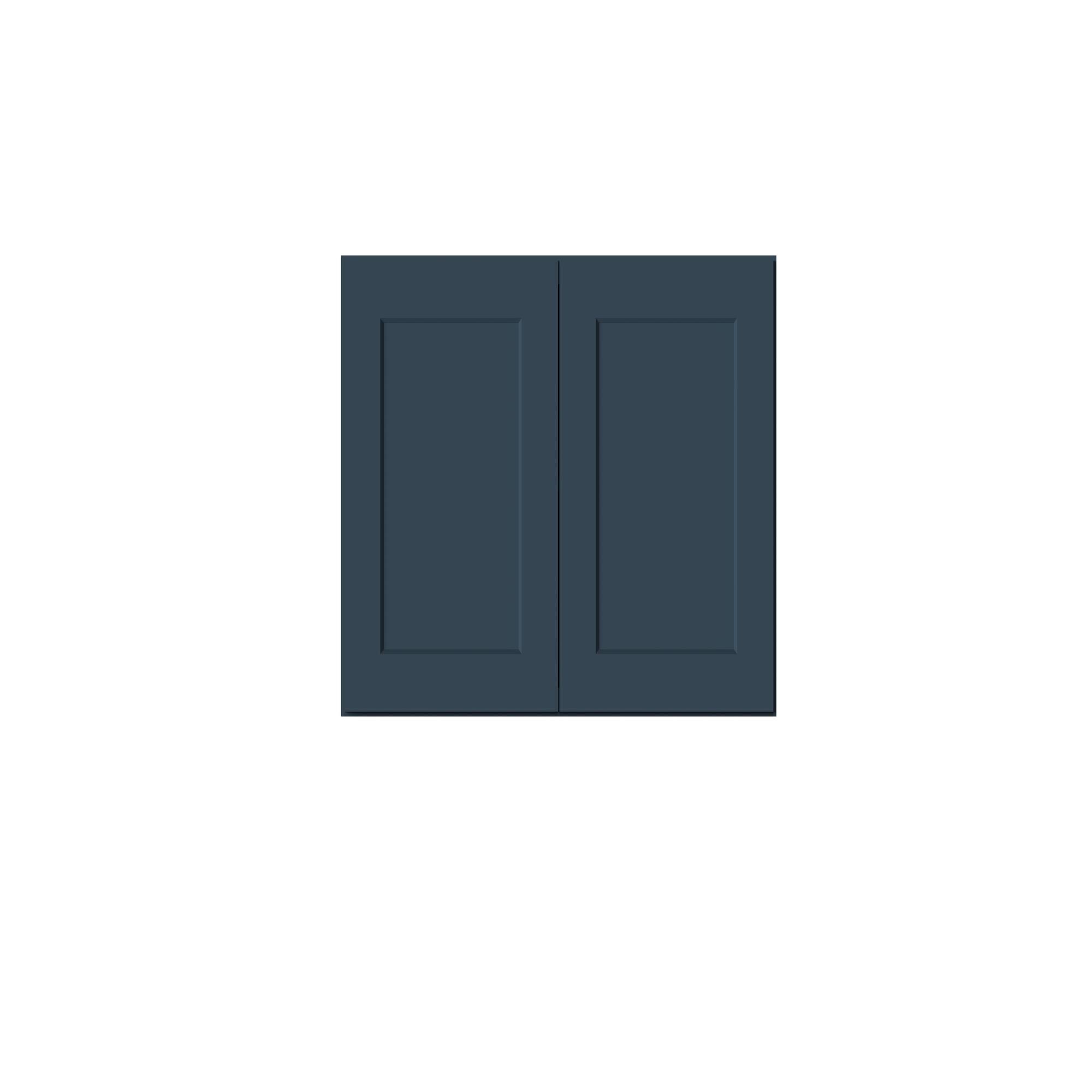 Alt View 1. Boyel Living - 36-in W x 24-in H x 27-in D Shaker RTA Kitchen Deep Wall Cabinet with Soft-Close - Charcoal Blue.