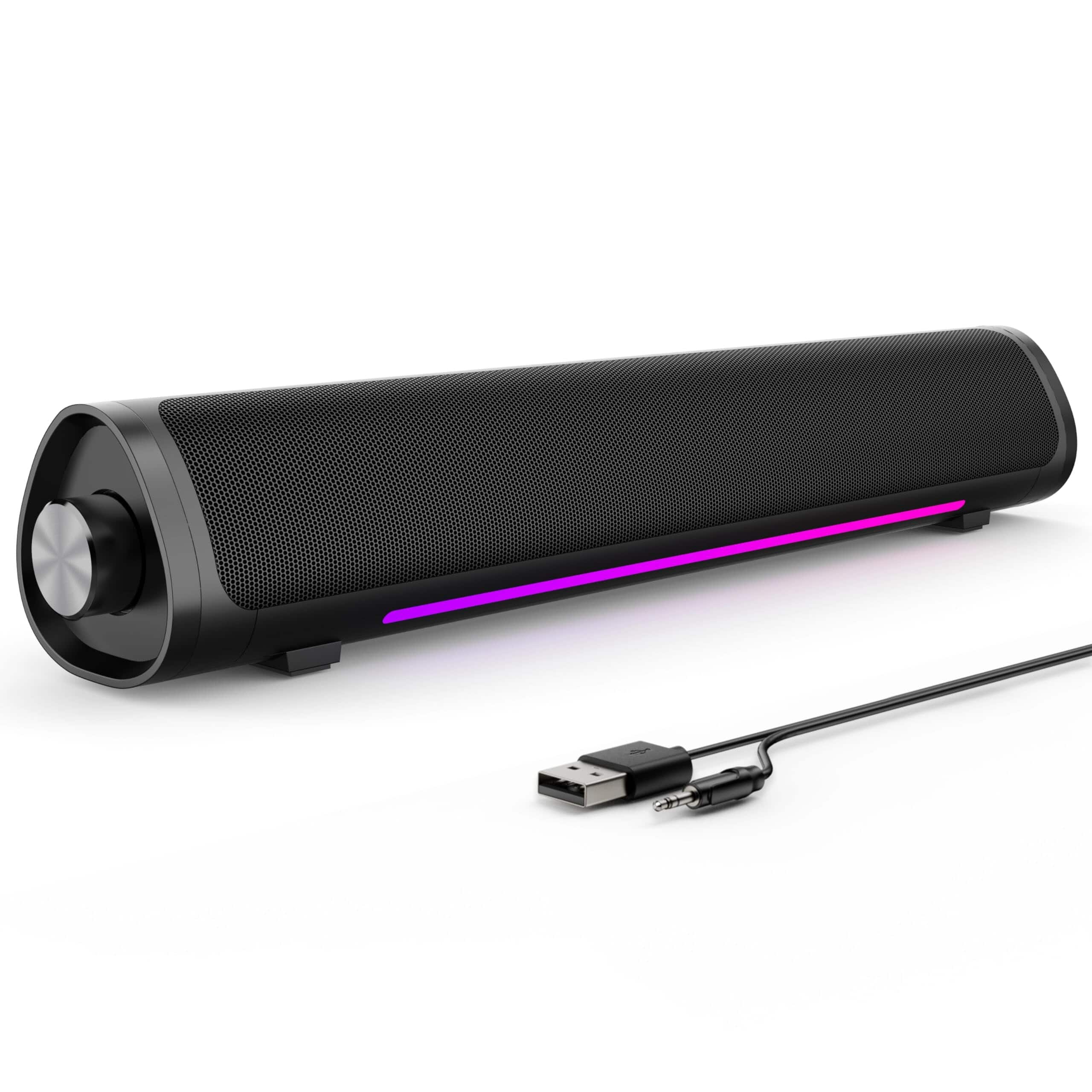 Dazzed Corner - Computer Speakers for Desktop PC - Black