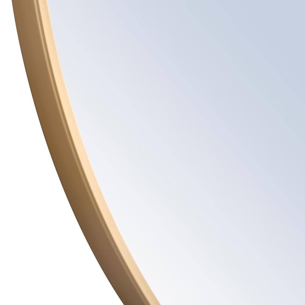 Alt View 8. Elegant Decor - Metal frame Round Mirror 42 inch Brass finish - Brass.