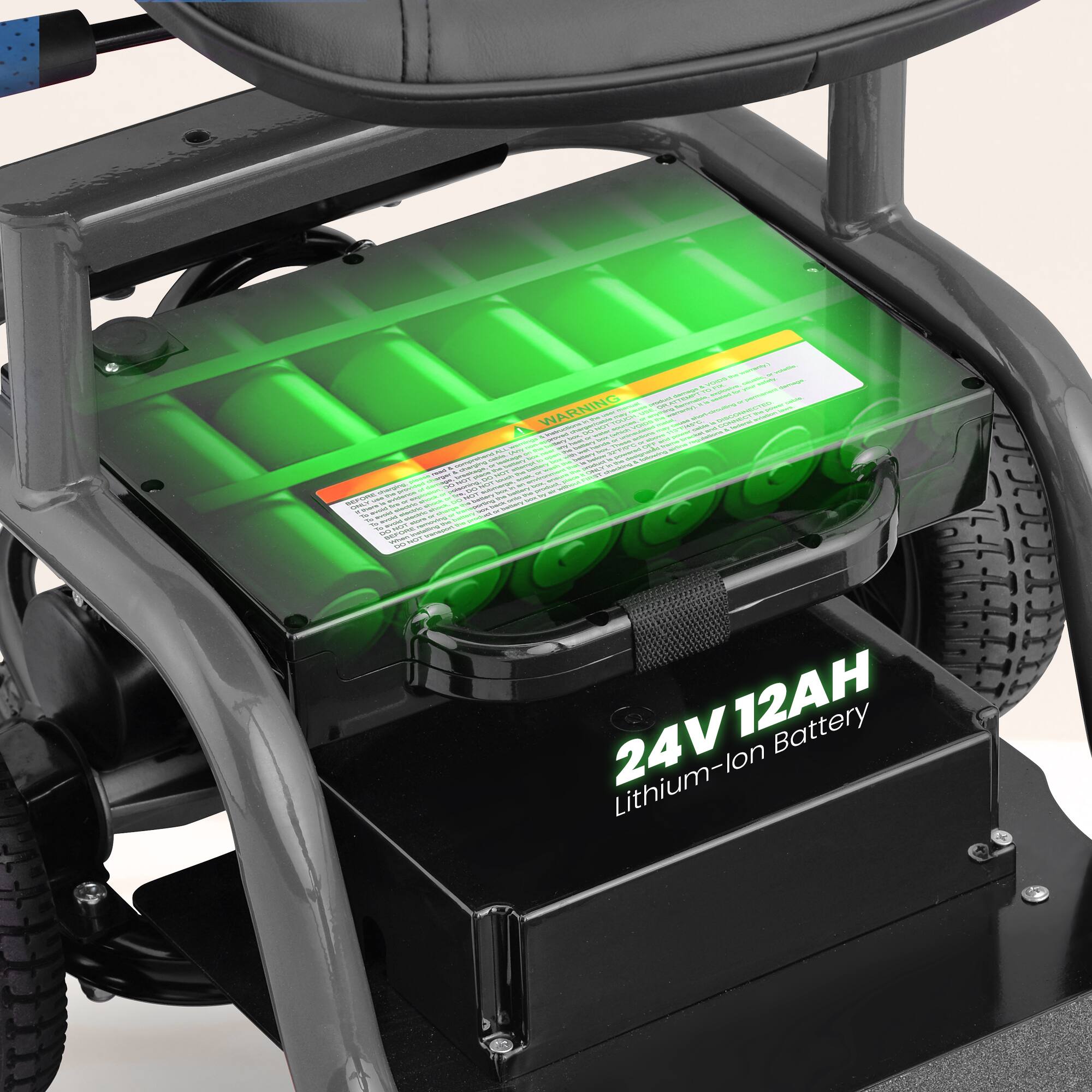 24V 12AH Lithium-ion Battery

WARNING