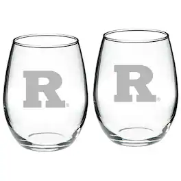 Jardine - Rutgers Scarlet Knights 2-Piece 21oz. Stemless Wine Glass Set - Multicolor