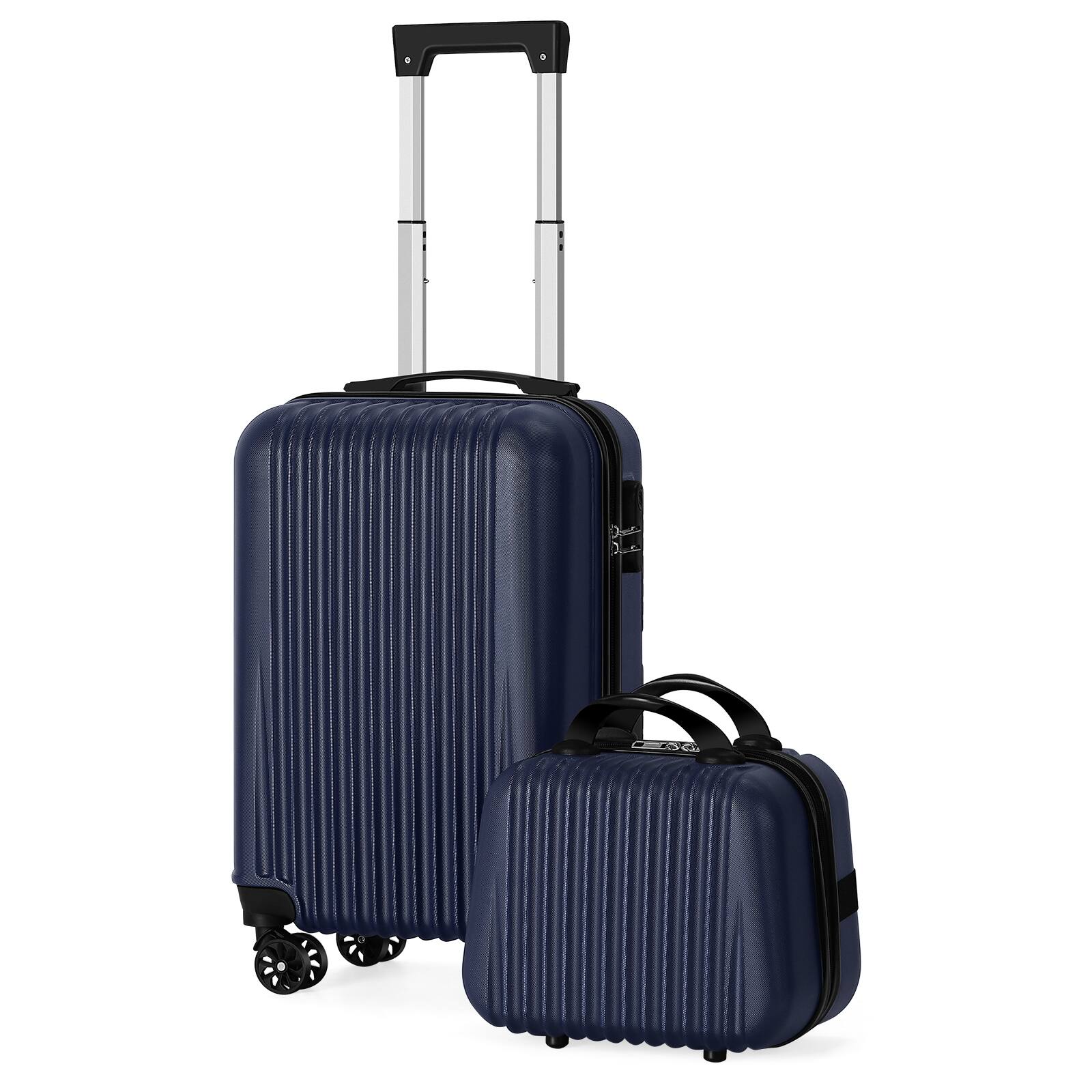 Angle. Oumilen - Mystery Box-20 & 14 in Carry On Luggage Fashion Suitcase with Spinner Wheels - Multicolor.