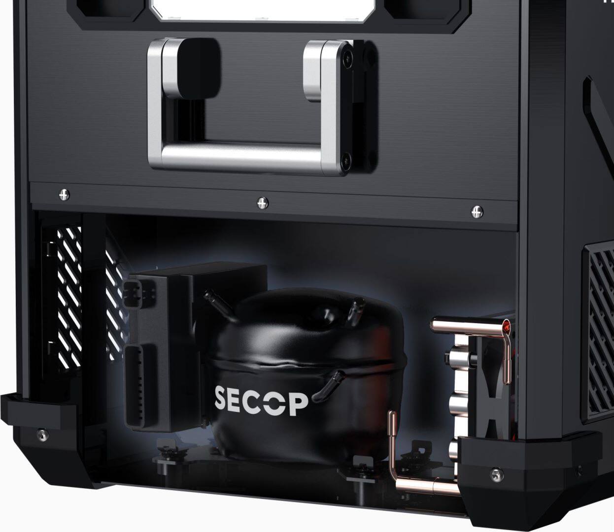 ICECO APL55 Aluminum Dual Zone 58QT Portable Cooler Black MC-APL55