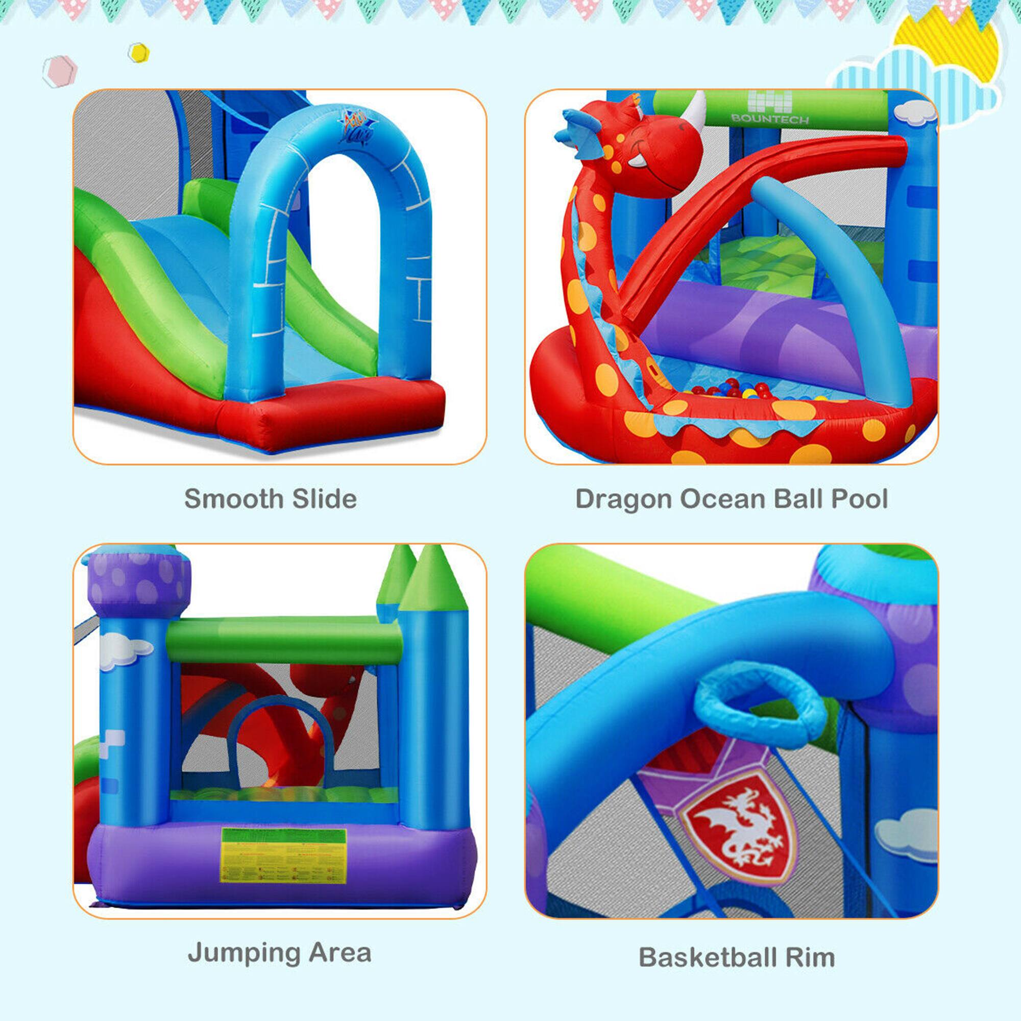 - Smooth Slide
- Dragon Ocean Ball Pool
- Jumping Area
- Basketball Rim