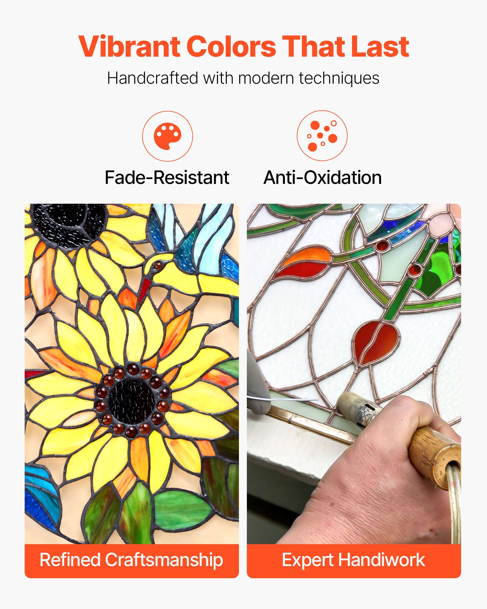 Vibrant Colors That Last  
Handcrafted with modern techniques  
Fade-Resistant  
Anti-Oxidation  
Refined Craftsmanship  
Expert Handiwork