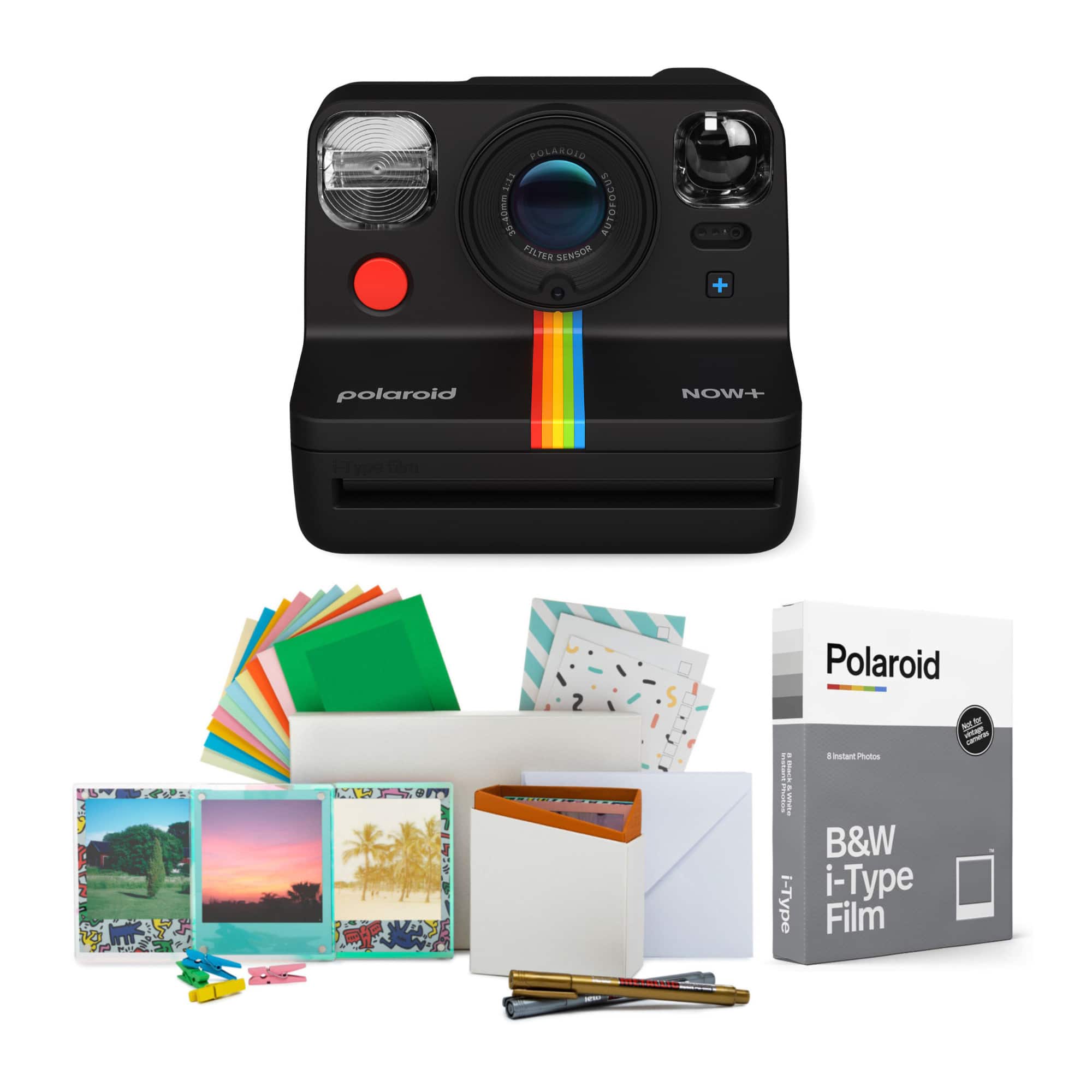 Polaroid Originals - Polaroid Now+ Instant Camera Generation 2 w/Film Kit & B&W Film - Black