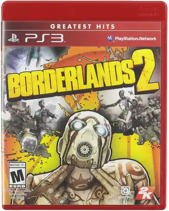 GREATEST HITS
PS3
PlayStation.Network
BORDERLANDS 2
MATURE 17+
M ESRB
Online Interactions Not Rated by the ESRB
gearbox
2K - M (Mature 17+)