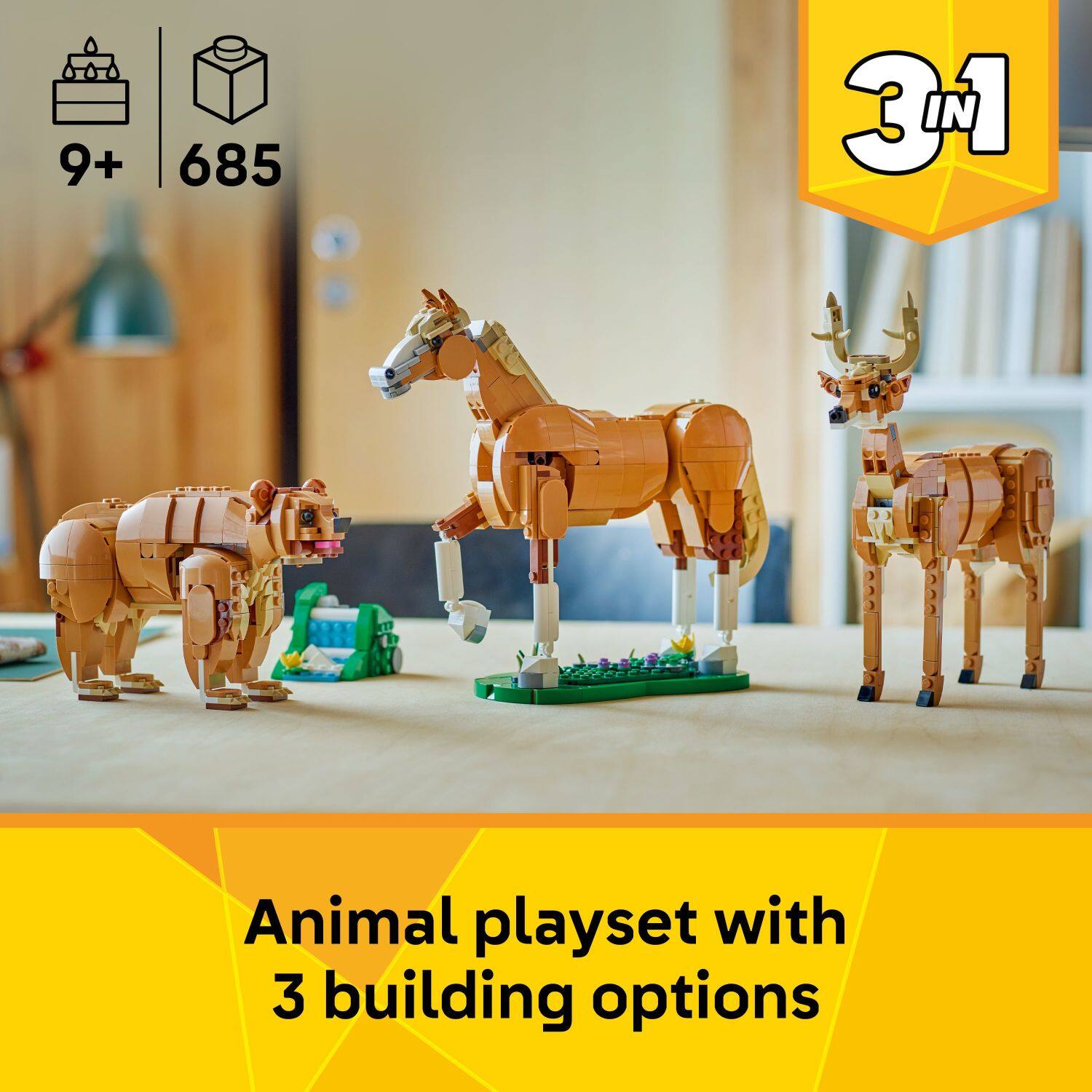 9+ 685 3 IN Animal playset with 3 building options