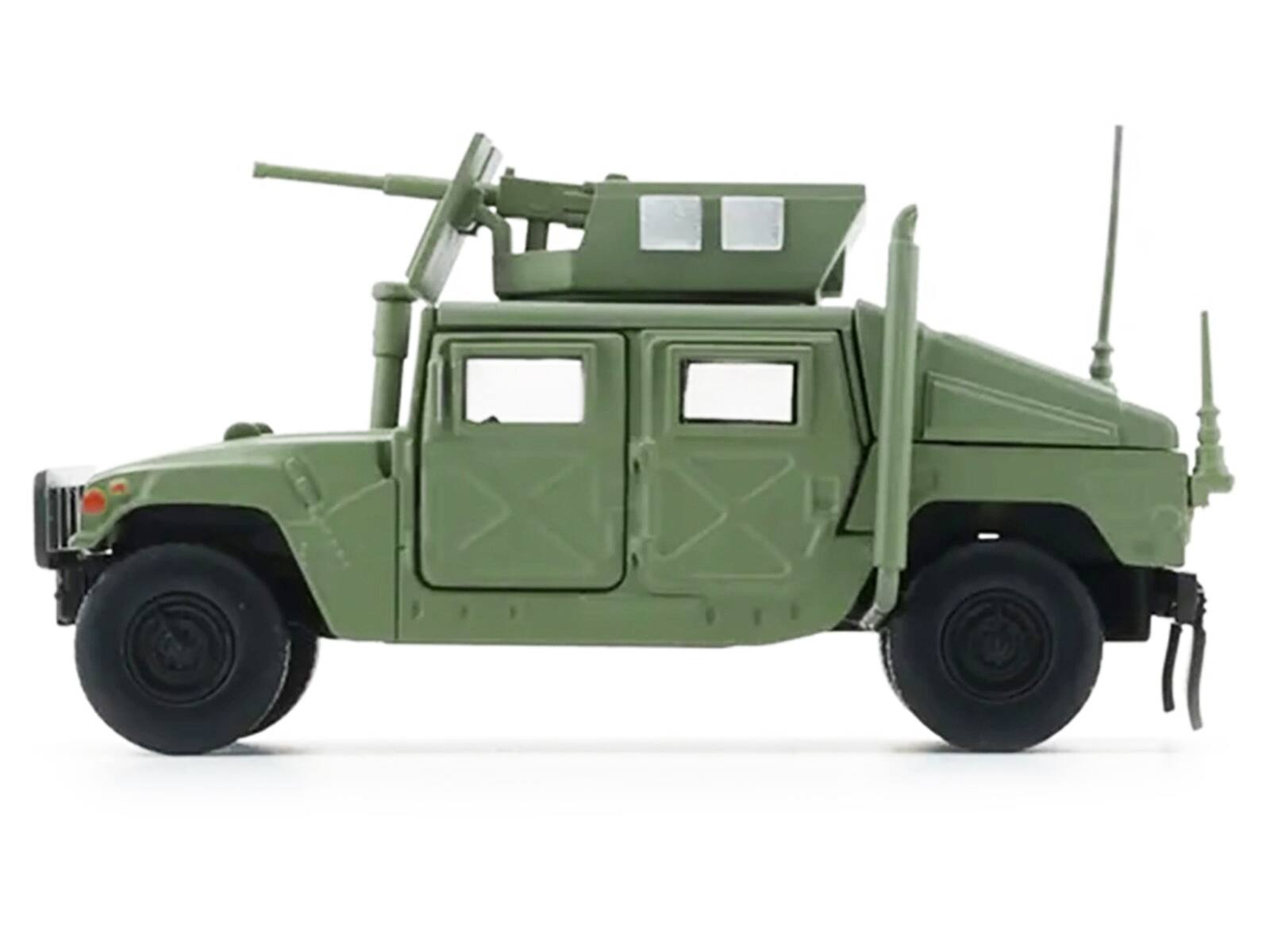Alt View 1. BM Creations - HUMVEE 4-CT Military Vehicle Olive Green with Alternative Tops 1/64 Diecast Model Car by BM Creations - Olive Green.