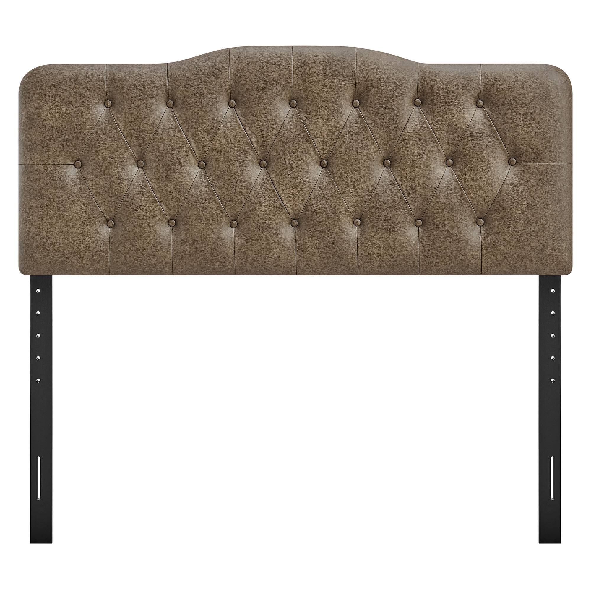 Alt View 2. Modway - Annabel Faux Leather Queen Headboard by Modway - Mushroom.