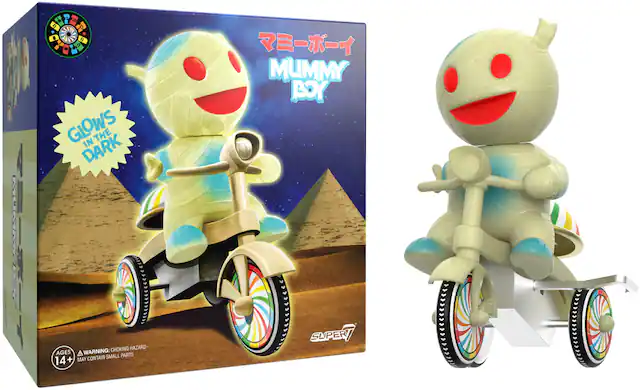 MUMMY BOY
GLOWS IN THE DARK
AGES 14+ WARNING: CHOKING HAZARD - MAY CONTAIN SMALL PARTS
SUPER