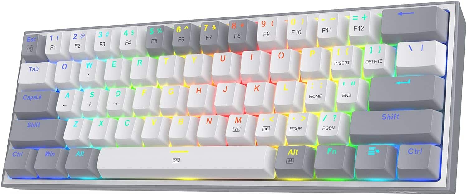 REDRAGON - K617 Wired 60% Compact Hot-Swap RGB Gaming Mechanical Keyboard - Gary