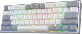 REDRAGON - K617 Wired 60% Compact Hot-Swap RGB Gaming Mechanical Keyboard - Gary
