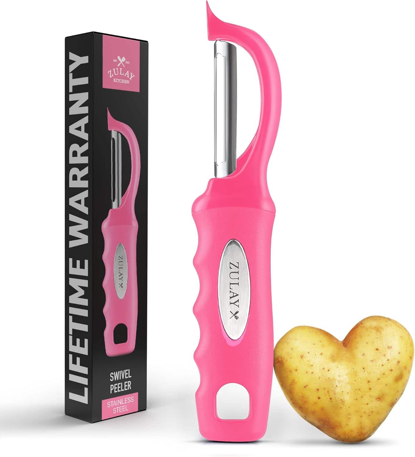 Photos - Electric Slicer Razor Zulay Kitchen - Swivel Peeler with  Sharp Stainless Steel Blades & Strong Ergonomic Handle - Pink Z-PT-PLR-SVL-PK 