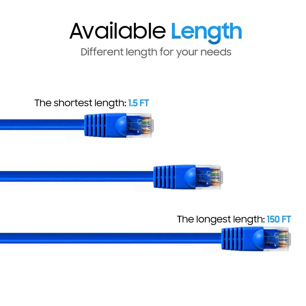 Available Length  
Different length for your needs  

The shortest length: 1.5 FT  

The longest length: 150 FT