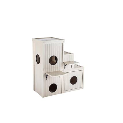 Front. New Age Pet - ECOFLEX Kitty Katio Climber Cat House - Maple.