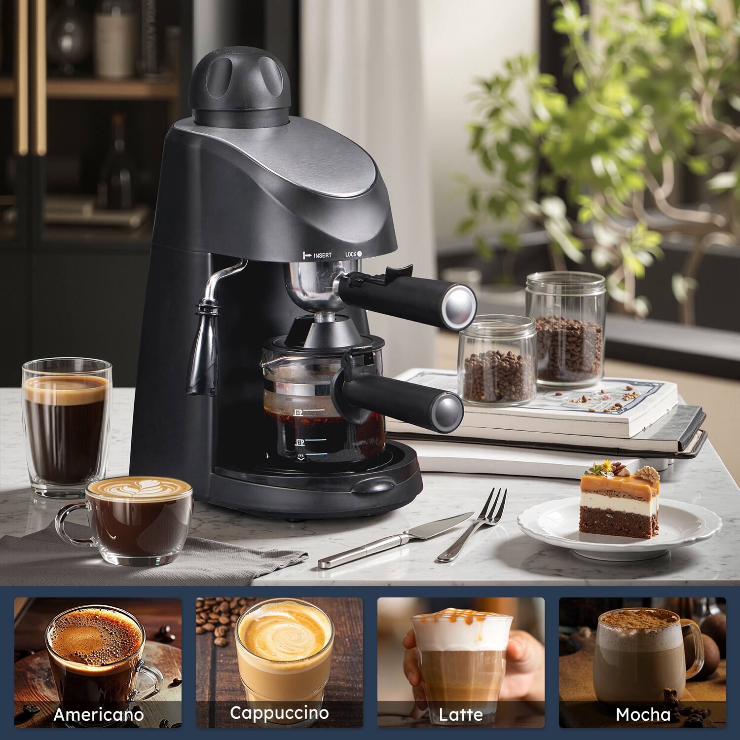 - INSERT
- LOCK

American
Cappuccino
Latte
Mocha