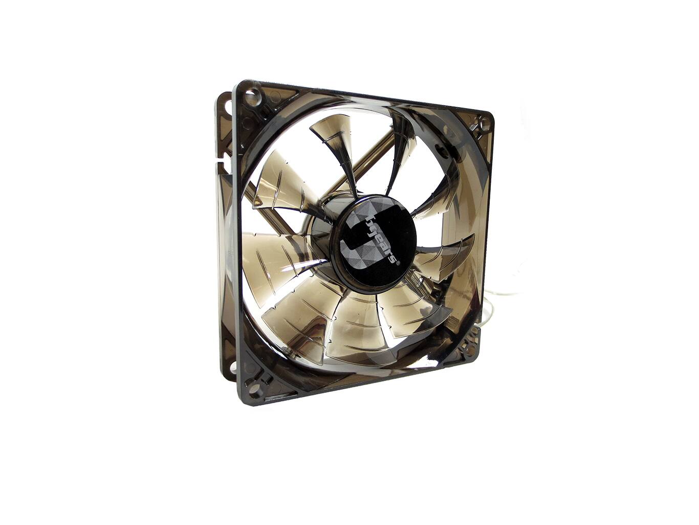 Angle. Bluegears - b-PWM 90mm Black, Speed range 500-4000 RPM, Airflow at 88 CFM, 2 ball bearing, 4 pins PWM fan - Translucent Black.